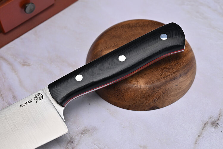 Нож Шеф-повар № 3, клинок из стали Bohler ELMAX, цельнометаллический, накладки микарта