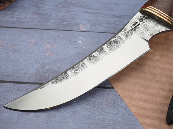 Нож Акула, клинок из кованой стали Х12МФ, рукоять текстолит