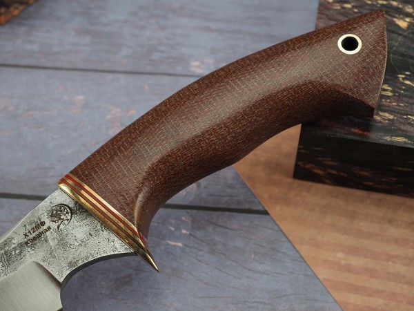 Нож Акула, клинок из кованой стали Х12МФ, рукоять текстолит