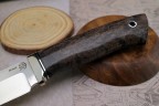 Нож Путник, клинок из стали Bohler ELMAX, рукоять стабилизированная карельская береза, нейзильбер