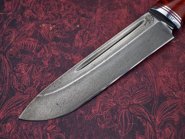 Нож Вепрь, клинок из алмазной стали ХВ5, рукоять дюраль, премиум граб