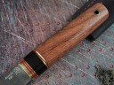 Нож 001, клинок из алмазной стали ХВ5, рукоять морёный граб, бубинга