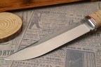 Нож Волк, клинок из стали Bohler ELMAX, рукоять наборная береста, дюраль