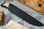 Нож Волк, клинок из стали Bohler ELMAX, рукоять наборная береста, дюраль