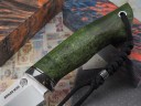 Нож Бобр, клинок из стали Bohler М390, рукоять из стабилизированной карельской березы