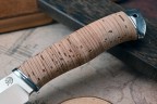 Нож Вепрь, клинок из стали Bohler ELMAX, рукоять наборная береста, дюраль