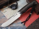 Нож Скиннер, клинок из стали Bohler М390, рукоять стабилизированная карельская береза