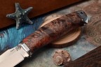 Нож Гепард, клинок из стали Bohler ELMAX, рукоять стабилизированный кап клена