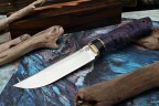 Нож Мангуст, клинок из стали Bohler ELMAX, рукоять стабилизированная карельская береза, вставка морёный граб