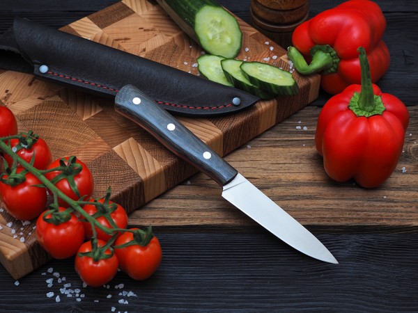 Нож Шеф-повар № 1, клинок из стали Bohler S390, цельнометаллический, накладки микарта