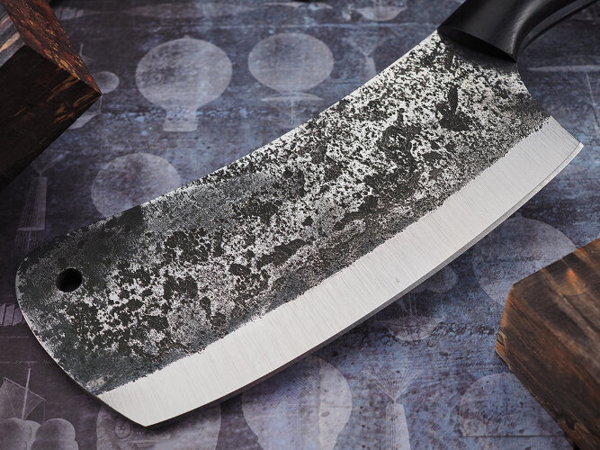 Тяпка №2, цельнометаллическая, клинок выполнен из кованной стали Х12МФ, накладки мореный граб