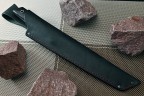 Нож Танто, клинок из тигельного булата, цельнометаллический, накладки морёный граб, дюраль