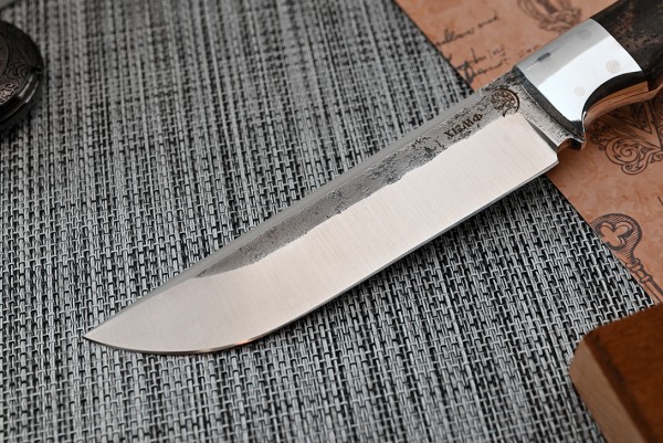 Нож Мангуст, клинок из кованой стали Х12МФ, цельнометаллический, накладки текстолит, дюраль