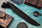 Нож Волк, клинок из стали Bohler ELMAX, цельнометаллический, накладки граб