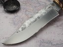 Нож Аллигатор, клинок из кованой стали Х12МФ, рукоять морёный граб, вставка текстолит