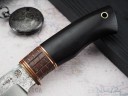 Нож Аллигатор, клинок из кованой стали Х12МФ, рукоять морёный граб, вставка текстолит