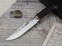 Нож Медведь, клинок из кованой стали Х12МФ, рукоять дерево венге с резьбой ручной работы