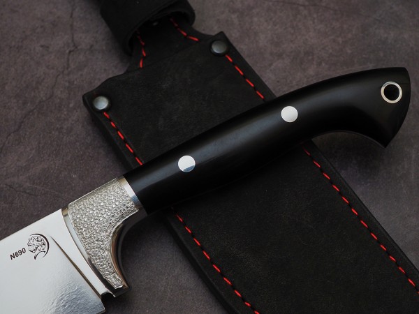 Нож Пчак, клинок из стали Bohler N690, цельнометаллический, накладки дюраль. граб