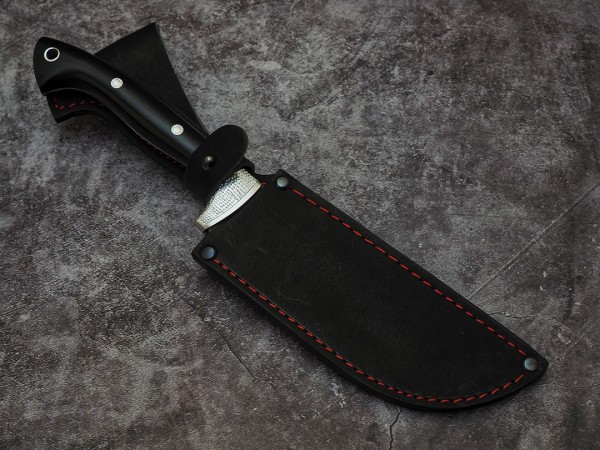 Нож Пчак, клинок из тигельного булата, цельнометаллический, накладки дюраль. граб