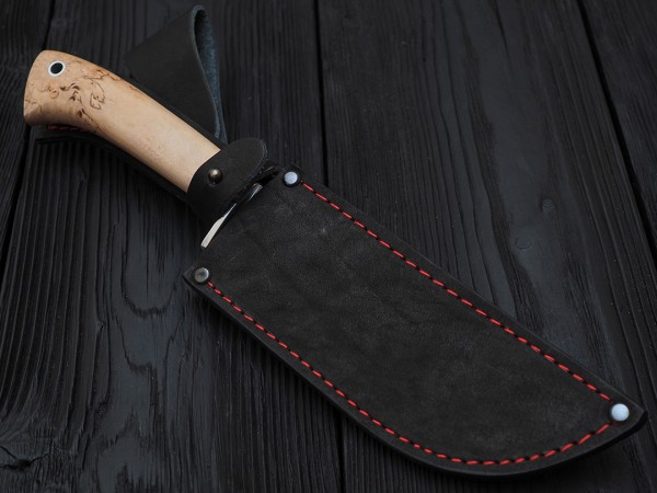 Нож Пчак, клинок из стали Bohler N690, рукоять карельская береза