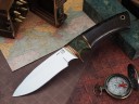 Нож Куница, клинок из стали Bohler К340, рукоять дерево венге, стабилизированная карельская береза