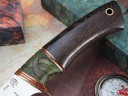 Нож Куница, клинок из стали Bohler К340, рукоять дерево венге, стабилизированная карельская береза