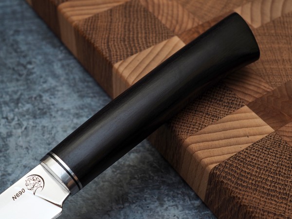 Нож Шеф-повар № 1, клинок из стали Bohler N690, рукоять мореный граб