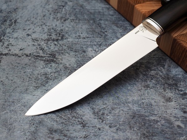 Нож Шеф-повар № 2, клинок из стали Bohler N690, рукоять мореный граб