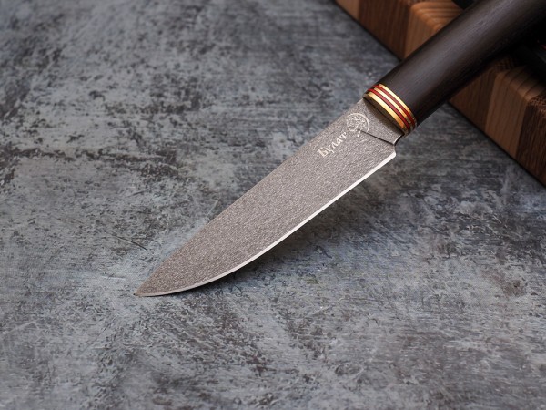 Нож Шеф-повар № 1, клинок из тигельного булата, рукоять мореный граб
