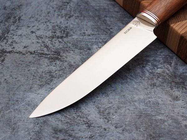 Нож Шеф-повар № 2, клинок из кованой стали Х12МФ, рукоять бубинга