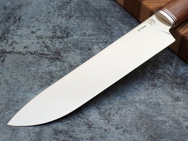 Нож Шеф-повар № 3, клинок из кованой стали Х12МФ, рукоять бубинга