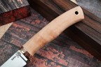 Нож Лесник, клинок из стали Bohler N690, рукоять карельская береза
