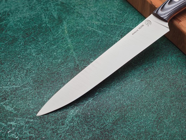 Нож Шеф-повар № 2, клинок из стали Bohler М390, цельнометаллический, накладки микарта