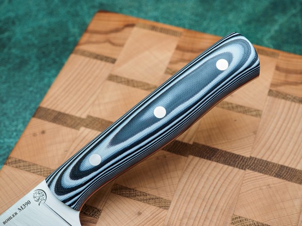 Нож Шеф-повар № 3, клинок из стали Bohler М390, цельнометаллический, накладки микарта