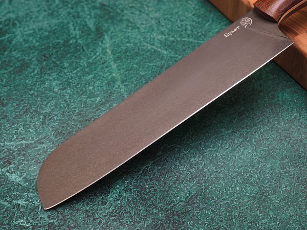 Нож Сантоку, клинок из тигельного булата, цельнометаллический, накладки текстолит