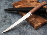 Нож Филейный № 1, клинок из кованой стали Х12МФ, рукоять бубинга