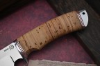 Нож Ворон, клинок из стали Bohler N690, рукоять дюраль береста