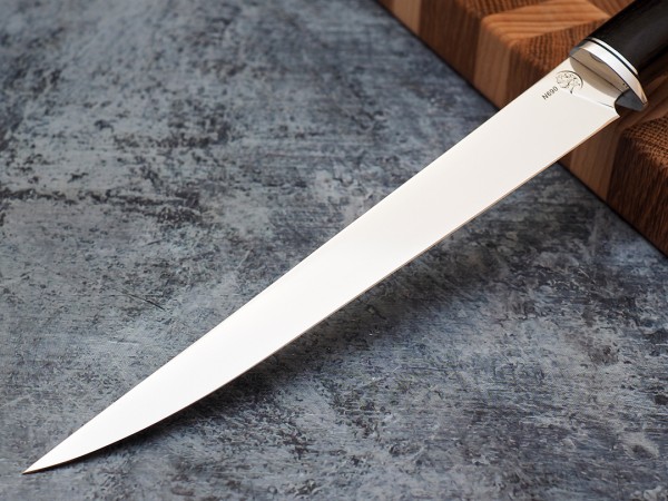Нож Филейный № 1, клинок из стали Bohler N690, рукоять граб