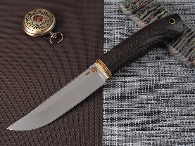 Нож Мангуст, клинок из стали Bohler N690, рукоять дерево венге