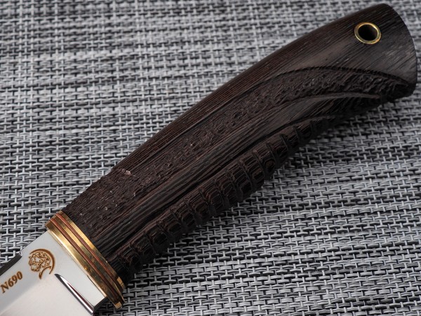Нож Мангуст, клинок из стали Bohler N690, рукоять дерево венге