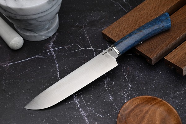 Нож Шеф-повар № 3, клинок из стали Bohler ELMAX, рукоять из стабилизированной карельской березы