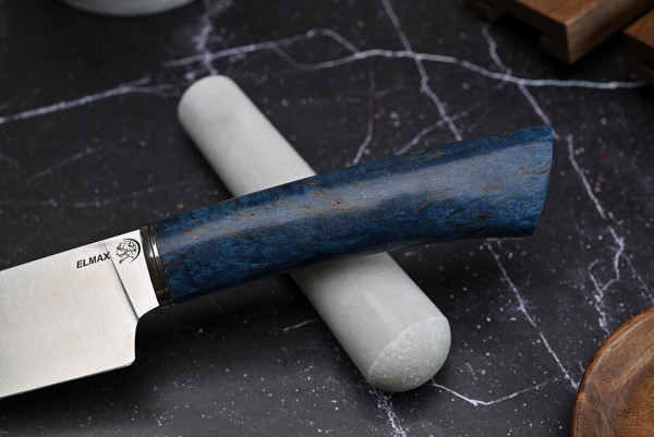 Нож Шеф-повар № 3, клинок из стали Bohler ELMAX, рукоять из стабилизированной карельской березы