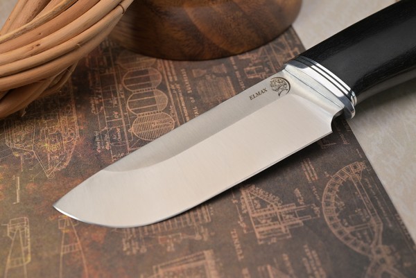 Нож Бобр, клинок из стали Bohler ELMAX, рукоять морёный граб