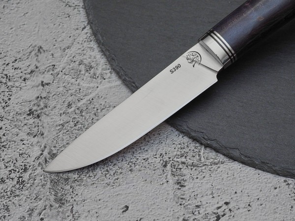 Нож Шеф-повар № 1, клинок из стали Bohler S390, рукоять стабилизированная карельская береза