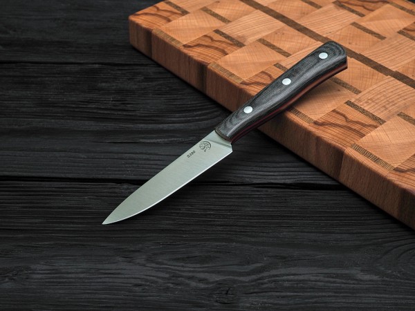 Нож Шеф-повар № 1, клинок из стали Bohler S390, цельнометаллический, накладки микарта