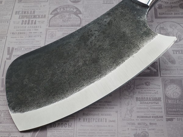 Тяпка №1, цельнометаллическая, клинок выполнен из кованной стали 95Х18, накладки бубинга, дюраль