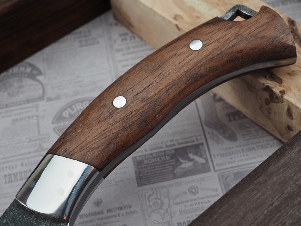 Тяпка №1, цельнометаллическая, клинок выполнен из кованной стали 95Х18, накладки бубинга, дюраль